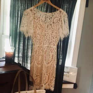 Lulus white lace cocktail dress